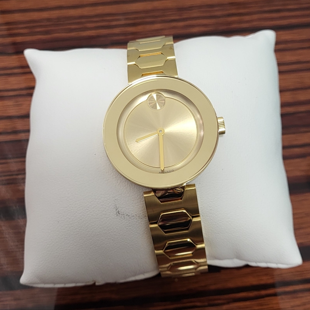 Movado Women's Swiss Quartz Tone and Gold Plated Watch(New)
